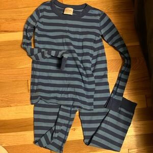 Hanna Andersson blue striped pajamas size 10